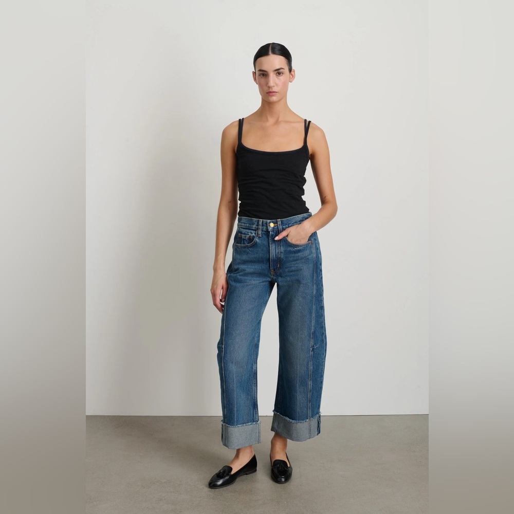 NWT B Sides Relaxed Lasso Cuff Jeans, Vista Blue, size 29